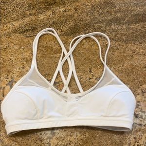 White Lulu Lemon Sports Bra Size 4